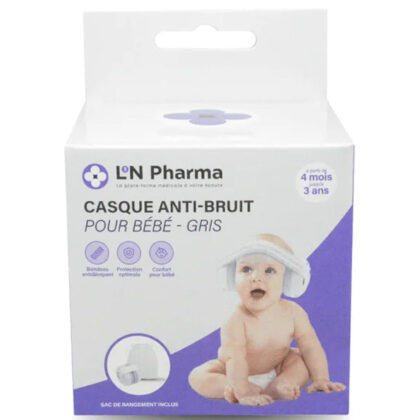 L2N Pharma Casque bébé réducteur de bruits dès 4mois Sac de rangement inclus