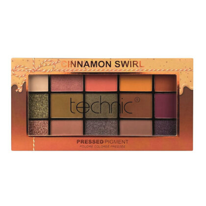 Technic Cosmetics 15 Pressed Pigment Palette Eyeshadow Cinnamon Swirl
