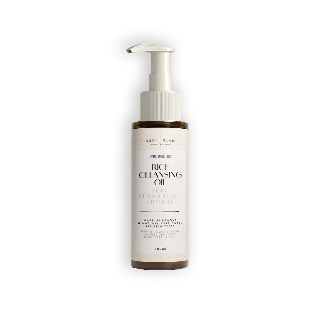 Seoul Glam Huile Nettoyante au Riz 100ml – Démaquillant & Soin Nourrissant pour Peau Douce et Lumineuse