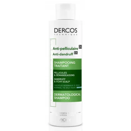 Vichy Dercos Shampooing traitant Antipelliculaire Cheveux Normaux à Gras 200ml