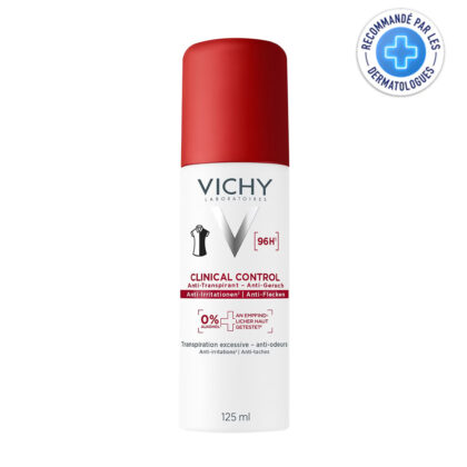 Vichy Spray Clinical Control 96h anti-irritations et anti-taches - Femme - Aérosol| Tous types de peaux | 125ml