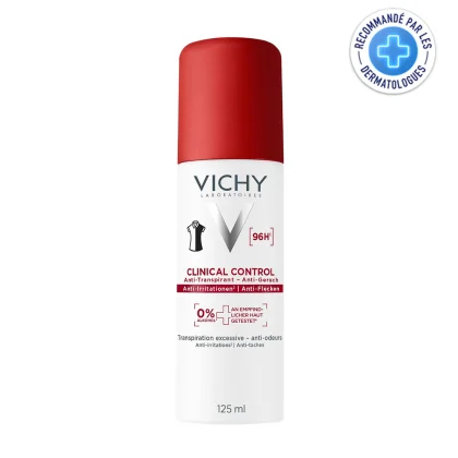 Vichy Spray Clinical Control 96h anti-irritations et anti-taches - Femme - Aérosol| Tous types de peaux | 125ml