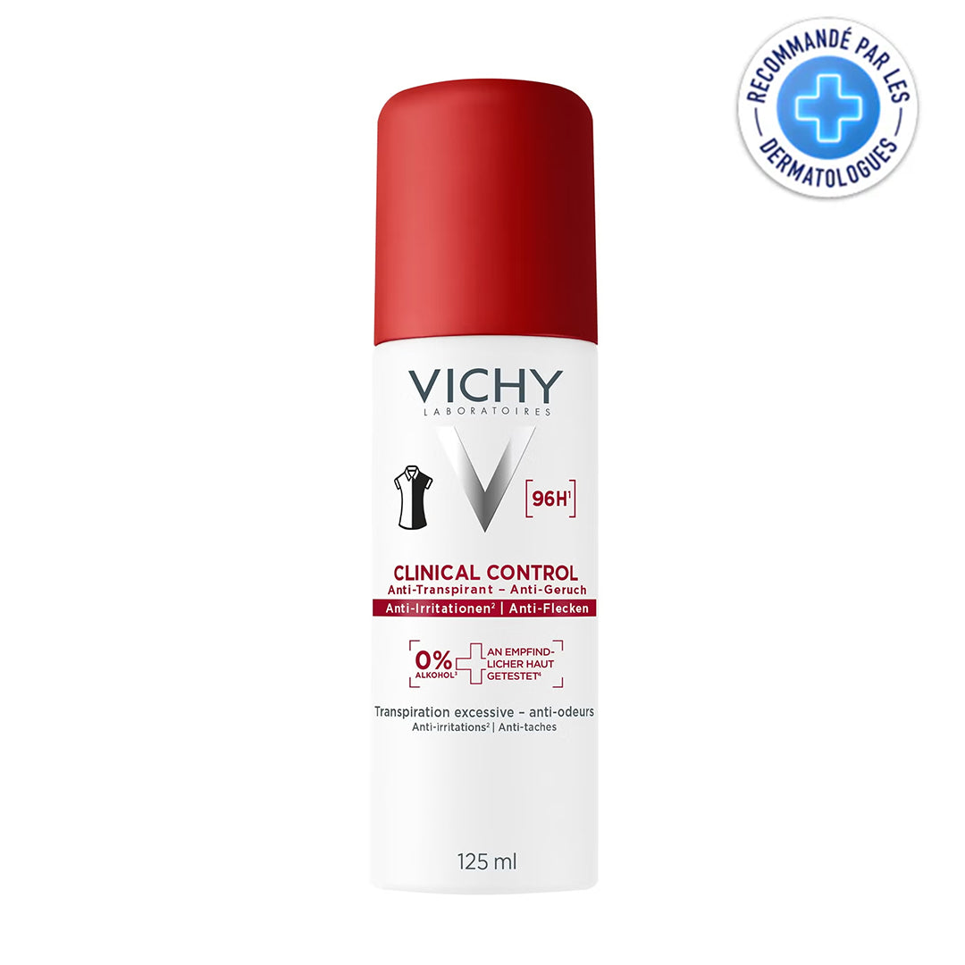 Vichy Spray Clinical Control 96h anti-irritations et anti-taches - Femme - Aérosol| Tous types de peaux | 125ml